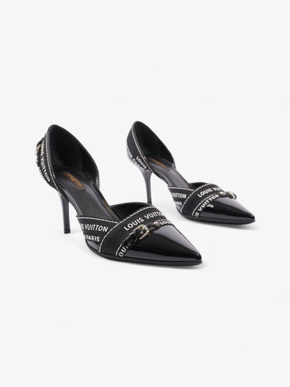 Louis Vuitton Ribbon Pumps 70 Black / White Patent Leather EU 38.5 UK 5.5