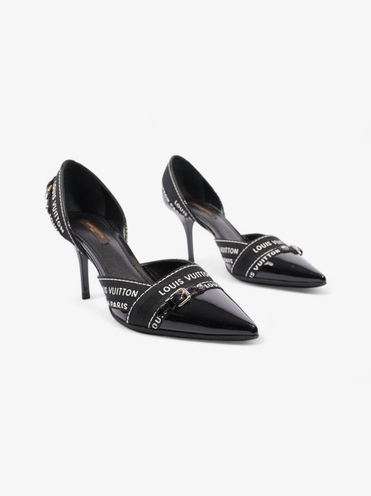 Louis Vuitton Ribbon Pumps 70 Black / White Patent Leather EU 38.5 UK 5.5