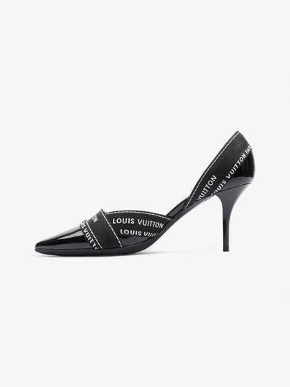 Louis Vuitton Ribbon Pumps 70 Black / White Patent Leather EU 38.5 UK 5.5
