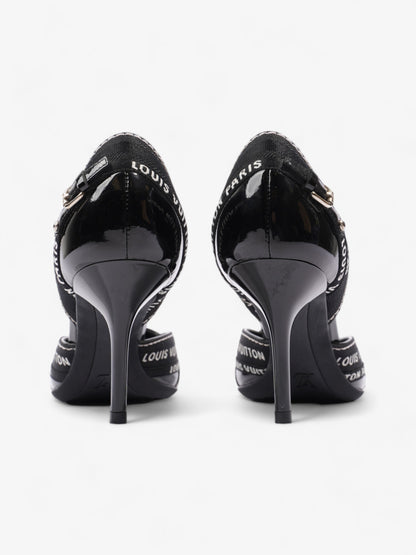 Louis Vuitton Ribbon Pumps 70 Black / White Patent Leather EU 38.5 UK 5.5