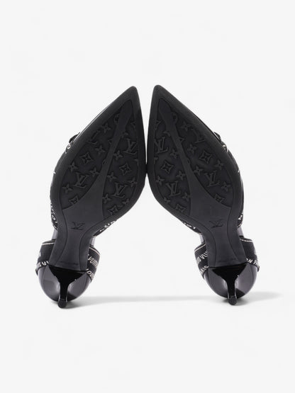Louis Vuitton Ribbon Pumps 70 Black / White Patent Leather EU 38.5 UK 5.5