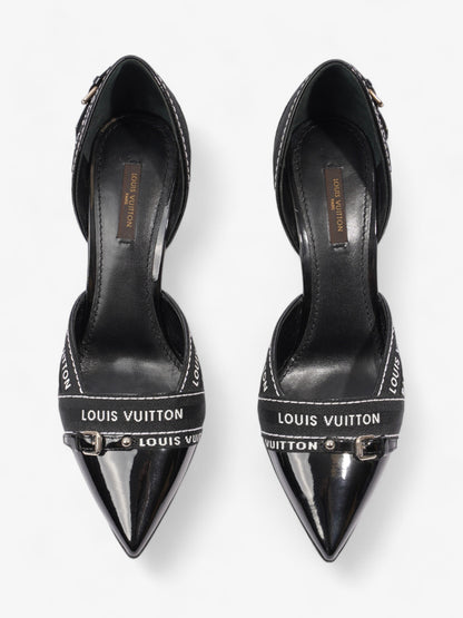 Louis Vuitton Ribbon Pumps 70 Black / White Patent Leather EU 38.5 UK 5.5