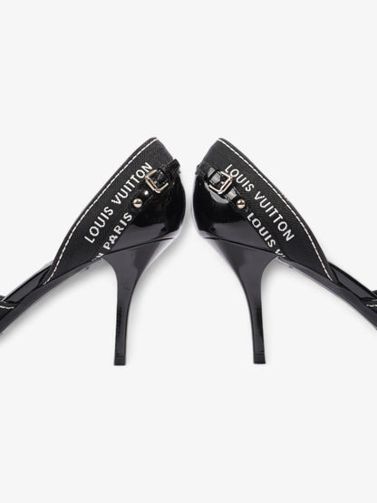 Louis Vuitton Ribbon Pumps 70 Black / White Patent Leather EU 38.5 UK 5.5