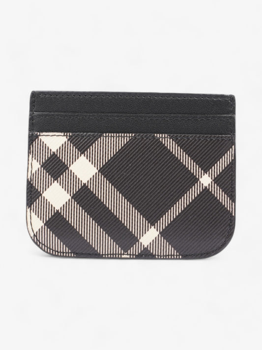 Burberry Check Card Case Black Canvas