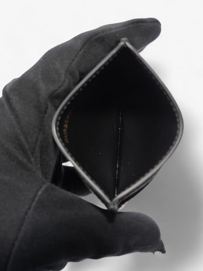 Burberry Check Card Case Black Canvas