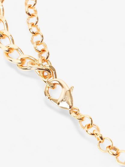 Chanel CC Pearl Necklace Gold Base Metal