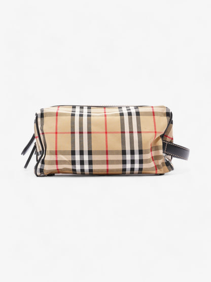 Burberry Bonded Washbag Vintage Check / Blue Canvas