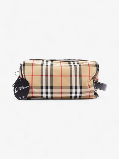 Burberry Bonded Washbag Vintage Check / Blue Canvas