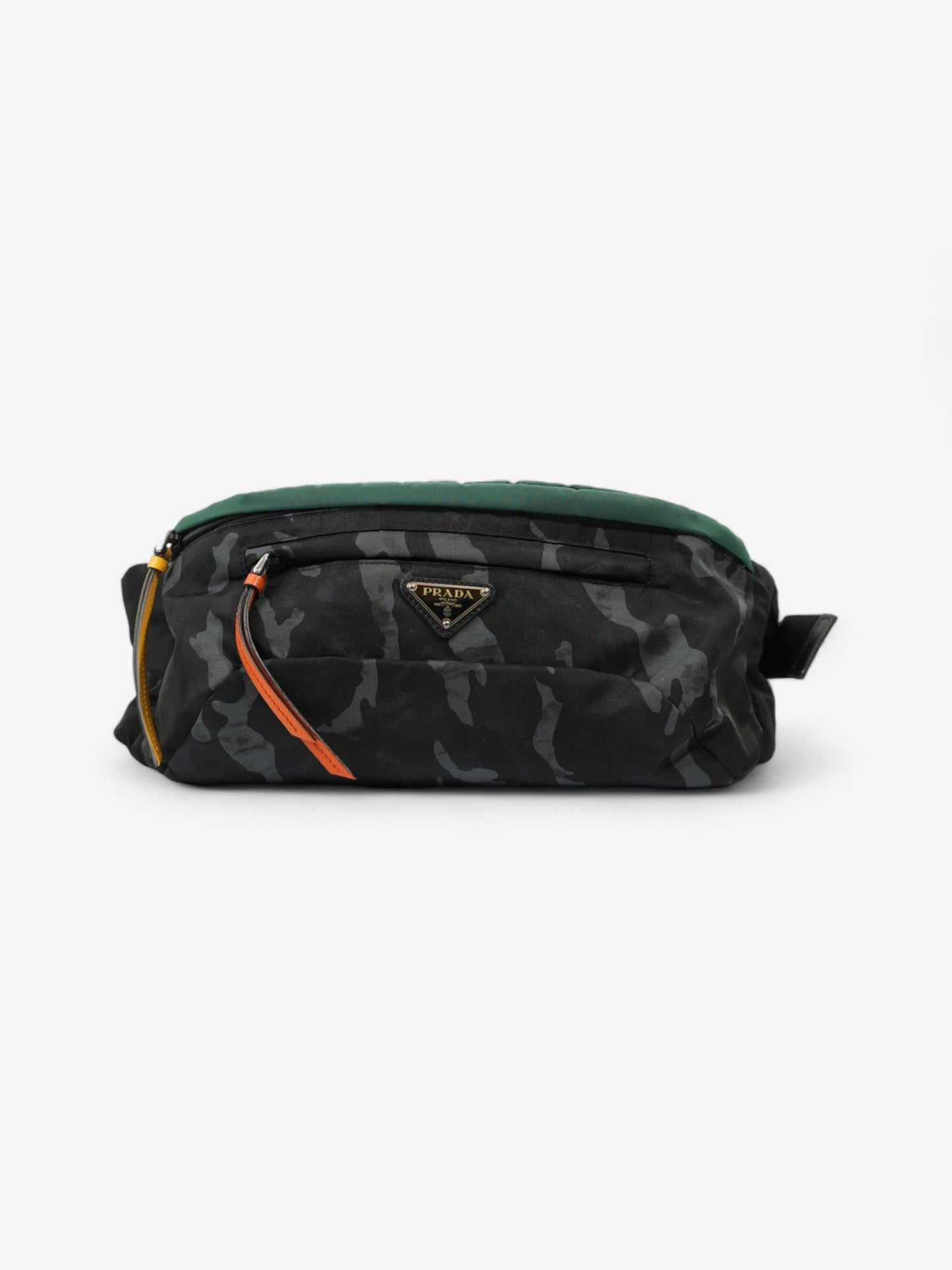 Prada Bum Bag Black / Grey Camo / Green Re Nylon