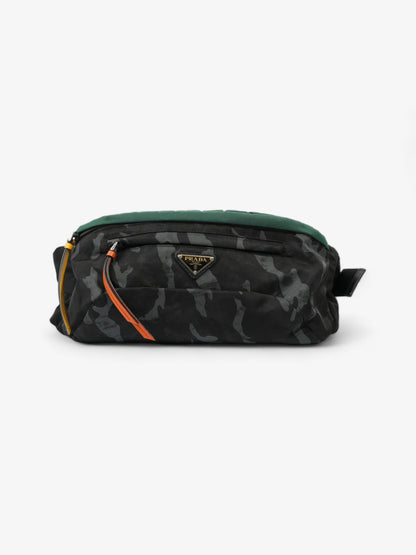 Prada Bum Bag Black / Grey Camo / Green Re Nylon
