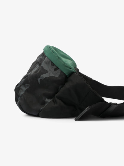Prada Bum Bag Black / Grey Camo / Green Re Nylon