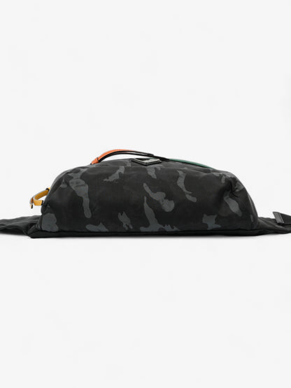 Prada Bum Bag Black / Grey Camo / Green Re Nylon