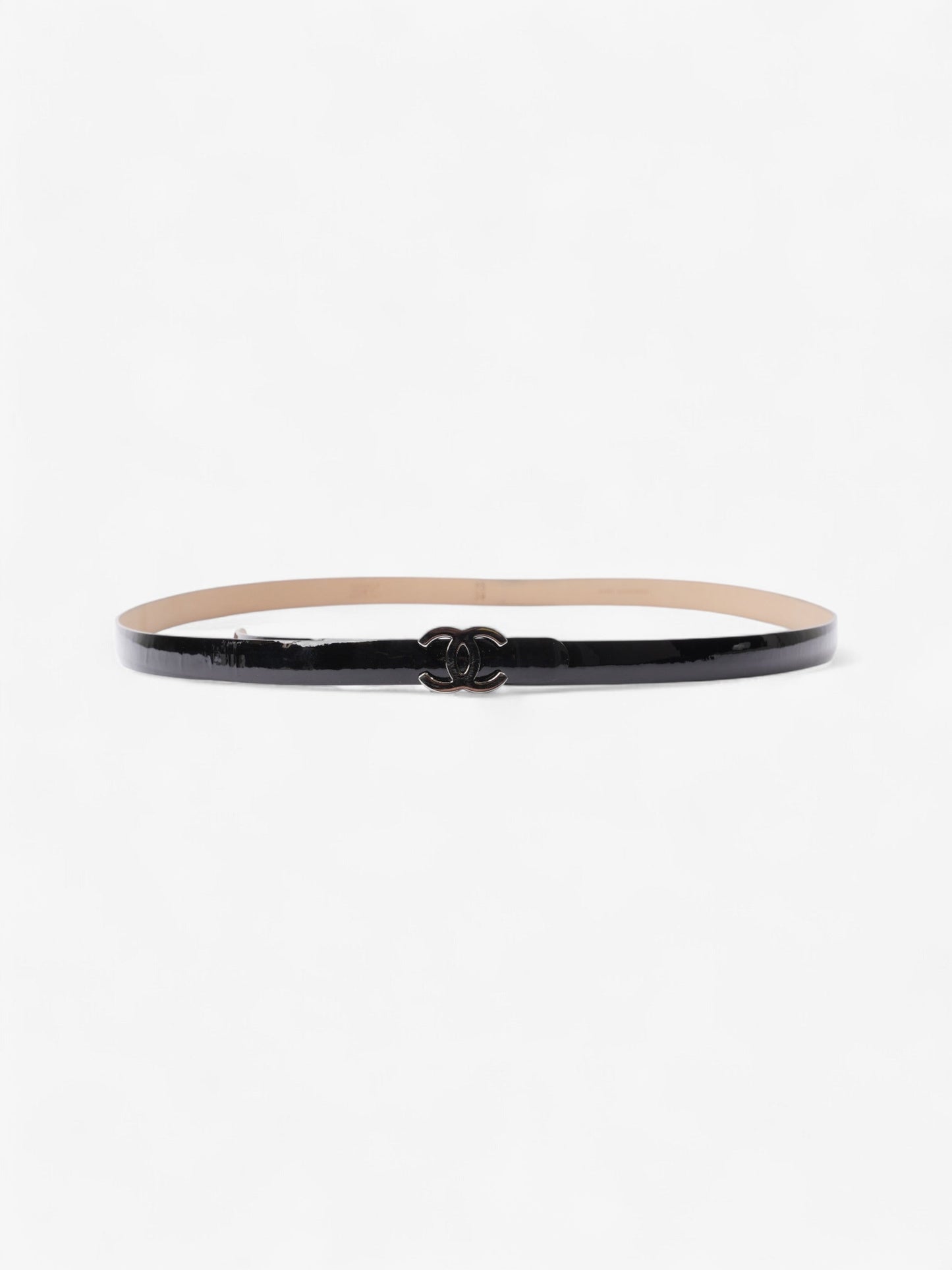 Chanel CC Belt Black Patent Leather 95cm / 38"
