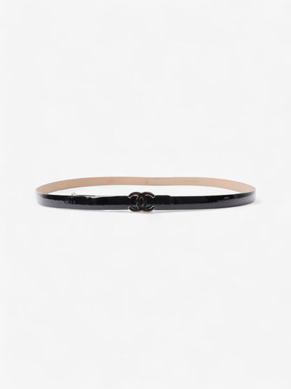Chanel CC Belt Black Patent Leather 95cm / 38"