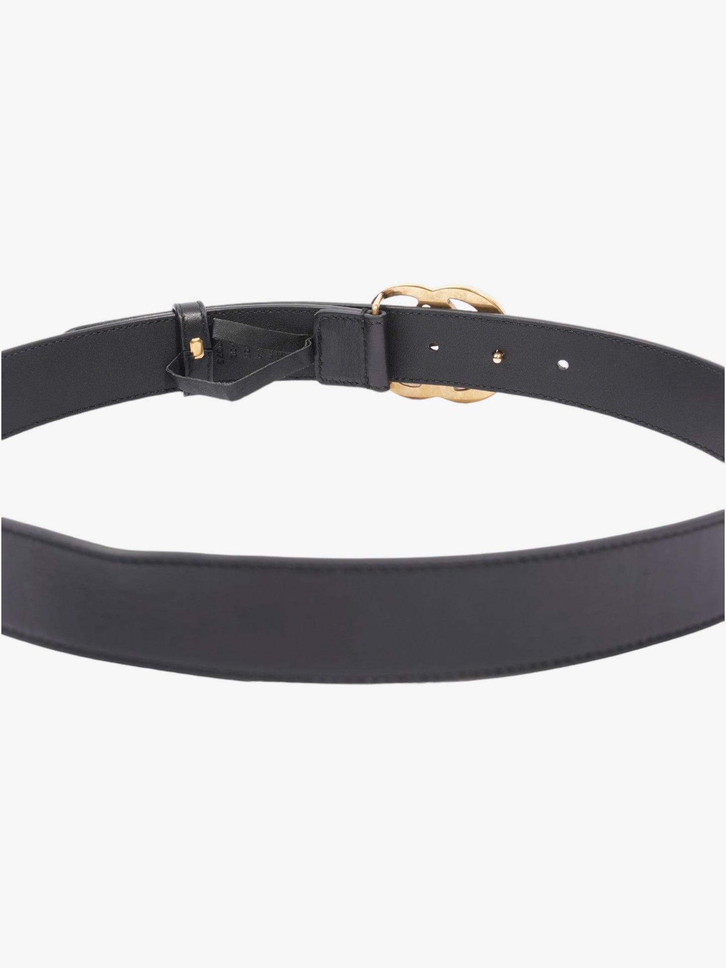 Gucci GG Marmont Thin Belt Black / Gold Leather 80cm / 32"