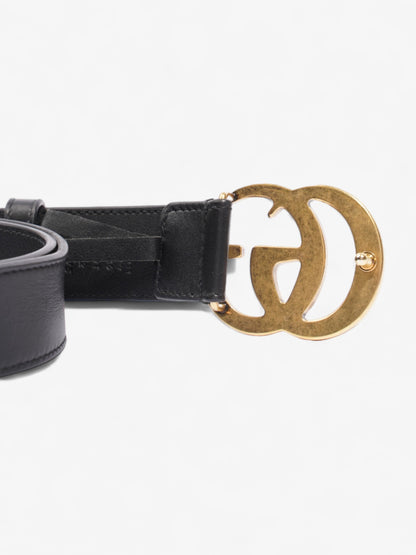 Gucci GG Marmont Thin Belt Black / Gold Leather 80cm / 32"