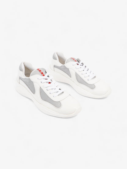 Prada America's Cup Sneakers White / Grey Leather EU 43 UK 9