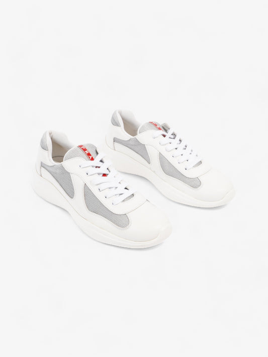 Prada America's Cup Sneakers White / Grey Leather EU 43 UK 9
