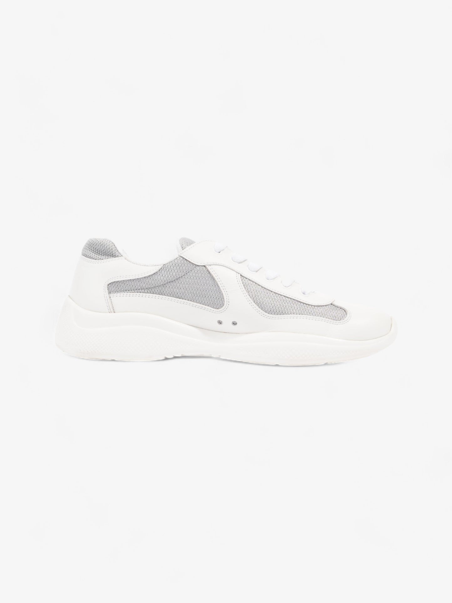 Prada America's Cup Sneakers White / Grey Leather EU 43 UK 9
