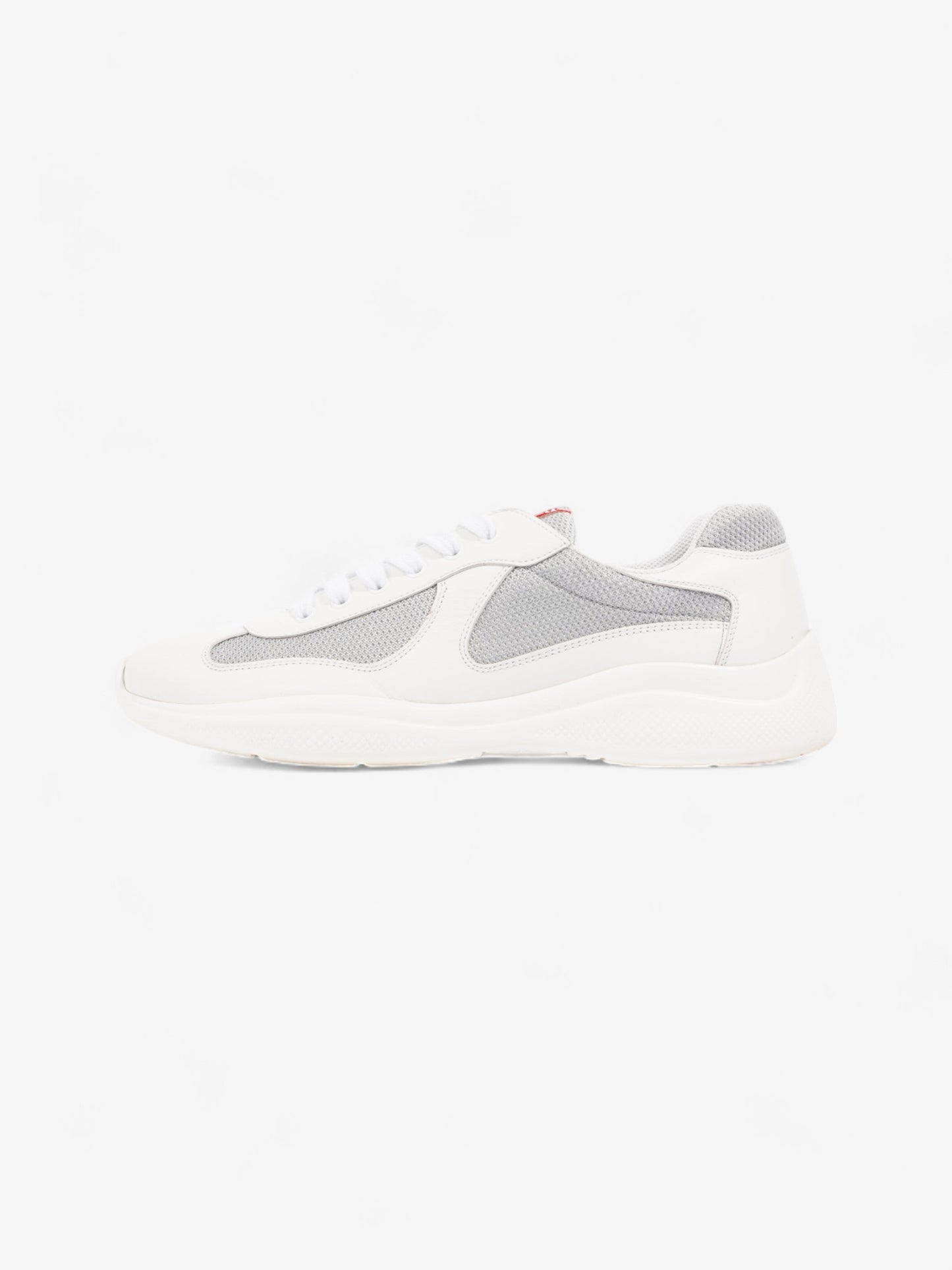 Prada America's Cup Sneakers White / Grey Leather EU 43 UK 9