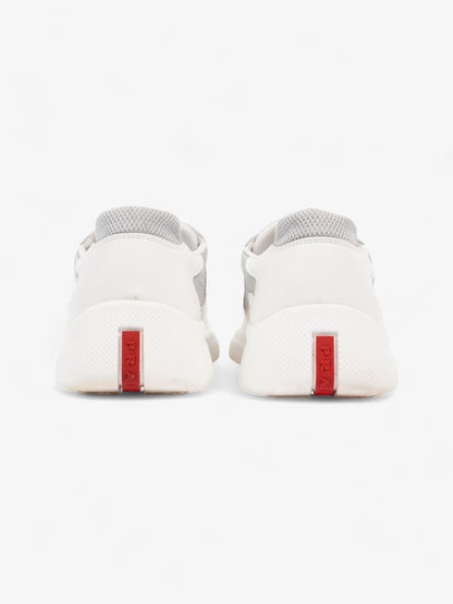 Prada America's Cup Sneakers White / Grey Leather EU 43 UK 9