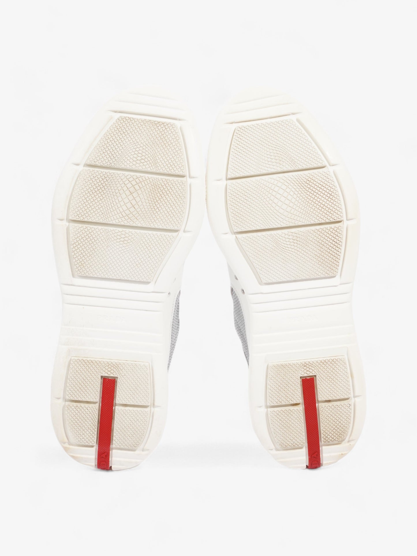 Prada America's Cup Sneakers White / Grey Leather EU 43 UK 9