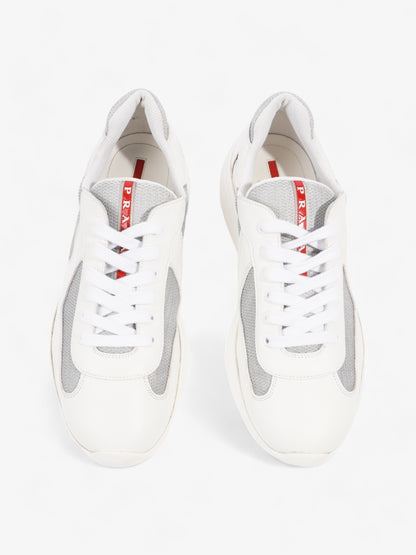 Prada America's Cup Sneakers White / Grey Leather EU 43 UK 9