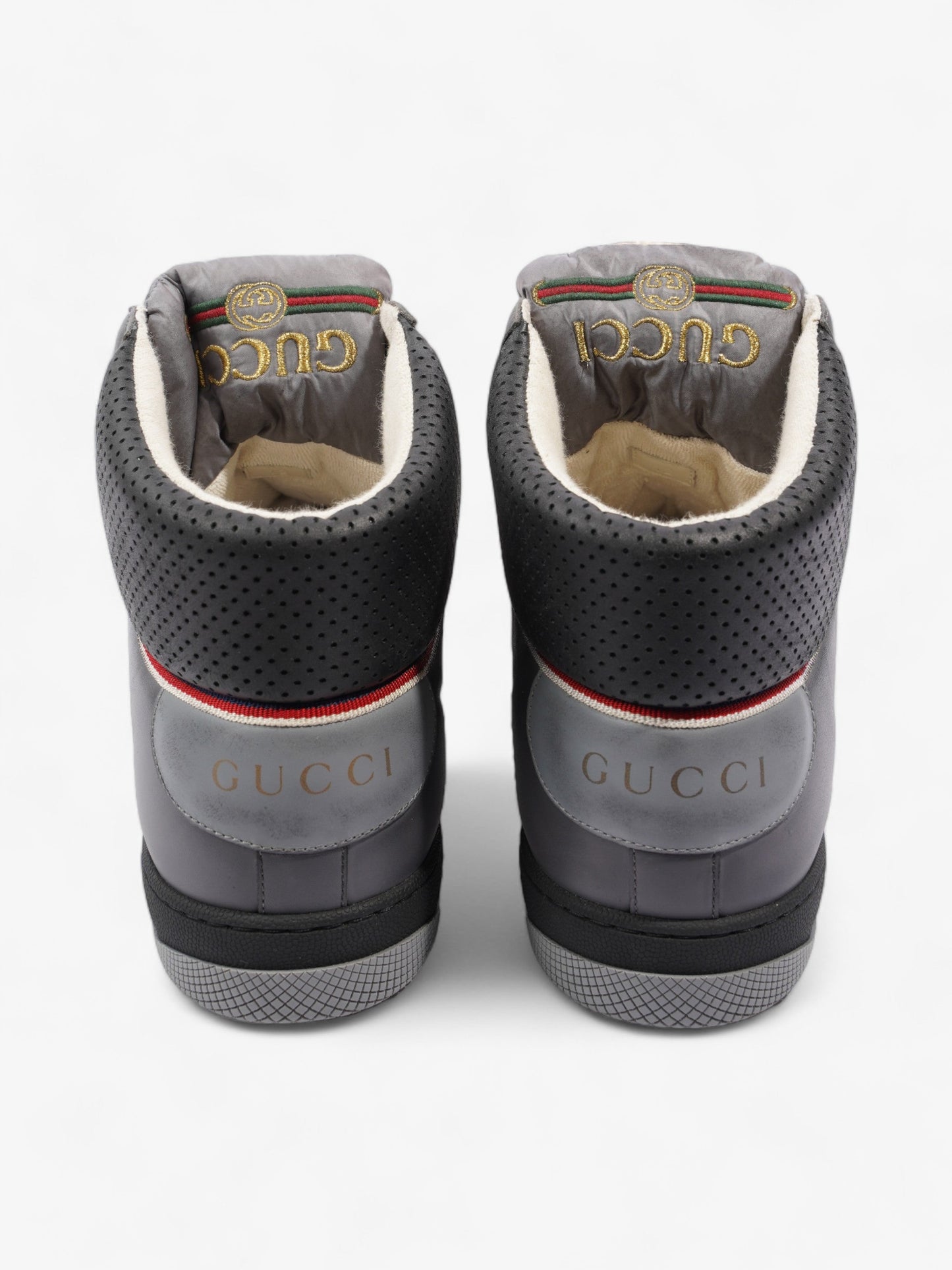 Gucci Screener Sneaker Grey / Red / Green Leather EU 46 UK 12