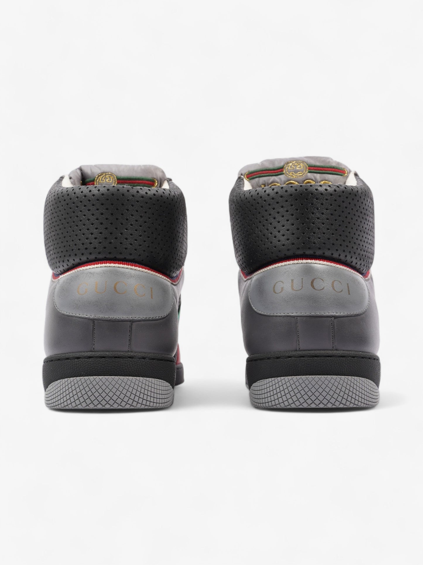 Gucci Screener Sneaker Grey / Red / Green Leather EU 46 UK 12