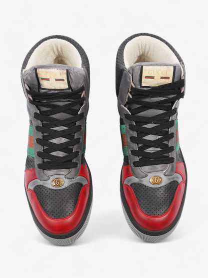 Gucci Screener Sneaker Grey / Red / Green Leather EU 46 UK 12