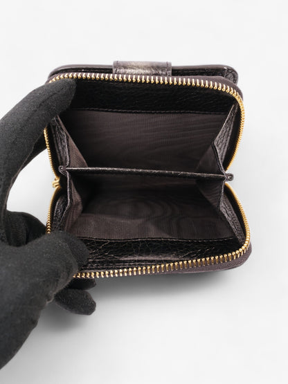 Prada Zip Around Purse Metallic Leather Small