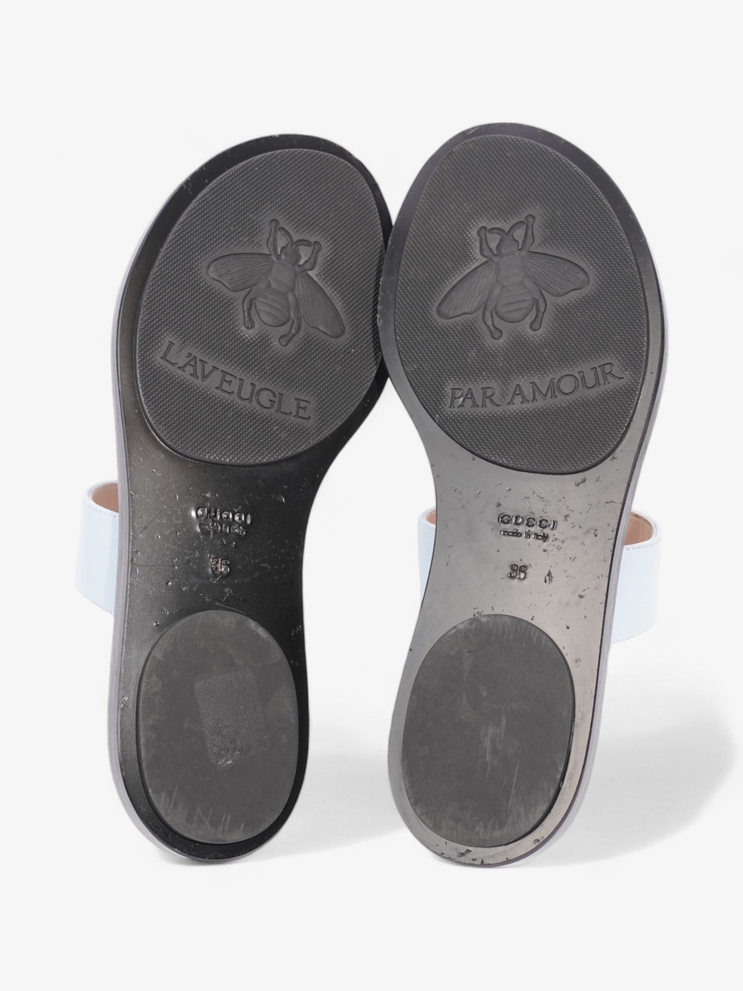 Gucci GG Marmont Sandals Light blue Leather EU 36 UK 3