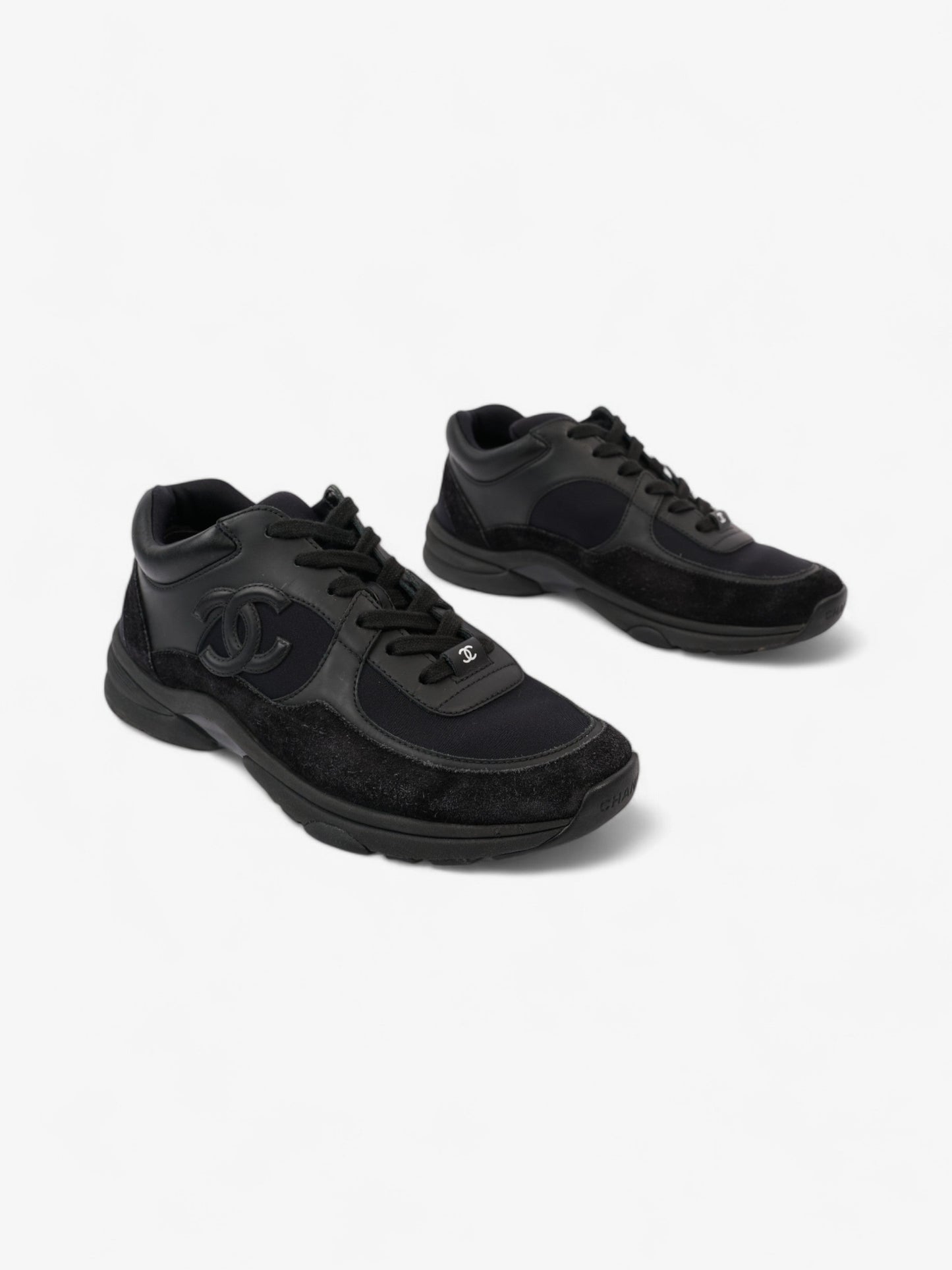 Chanel CC Logo Sneakers Black Suede EU 39 UK 6