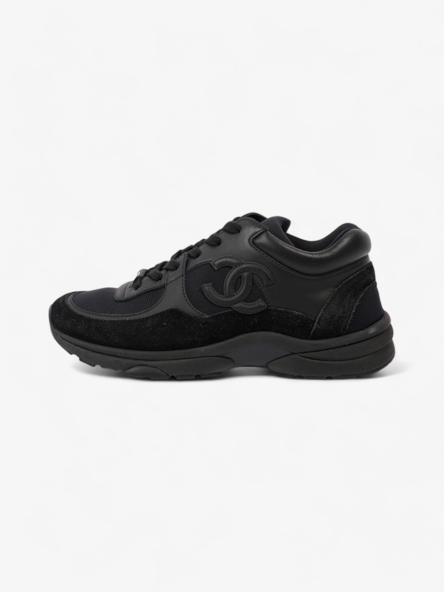 Chanel CC Logo Sneakers Black Suede EU 39 UK 6