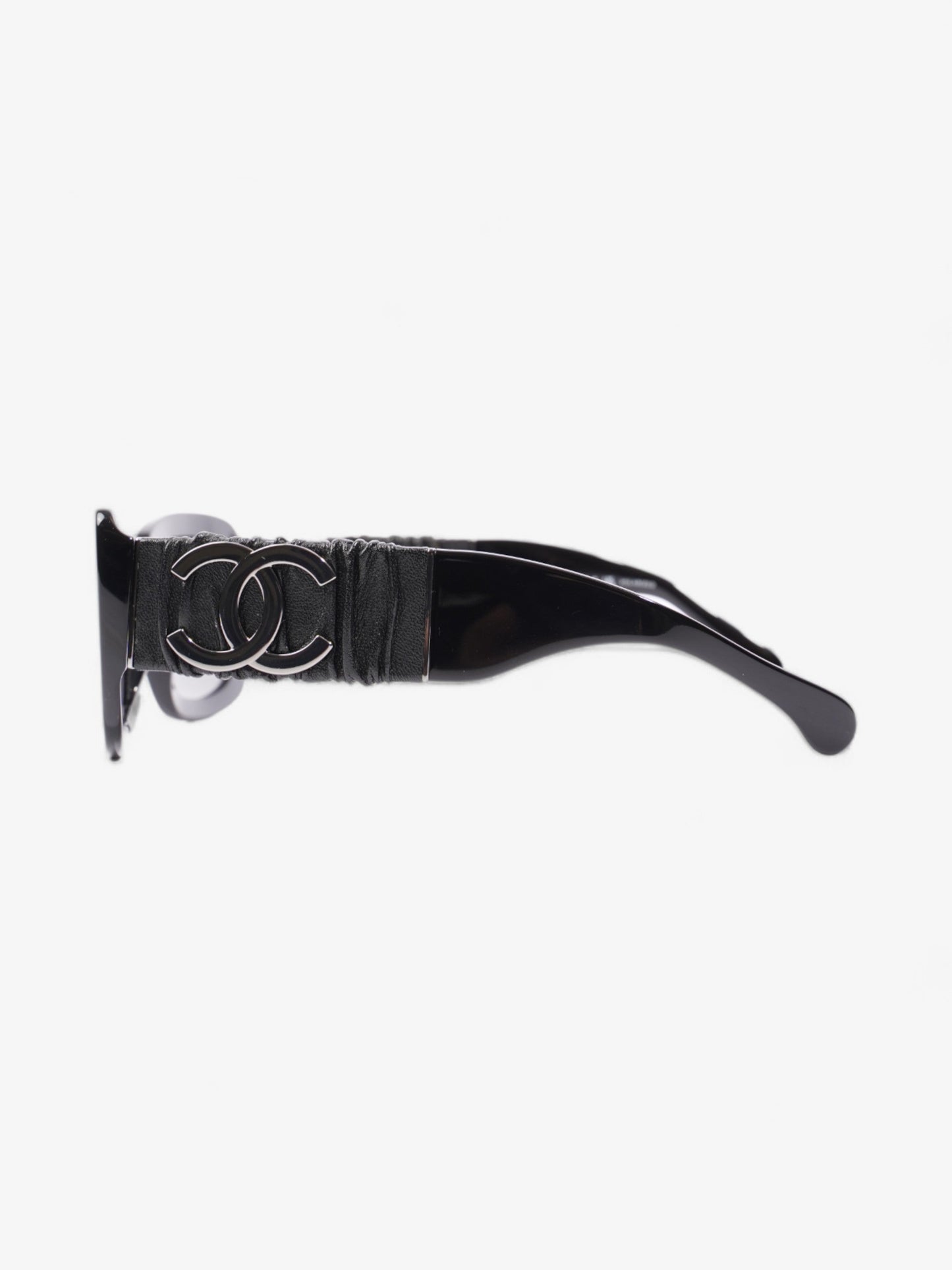 Chanel CC Sunglasses Black Acetate 140mm
