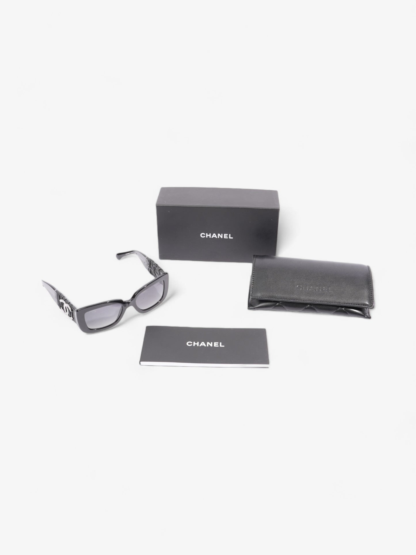 Chanel CC Sunglasses Black Acetate 140mm