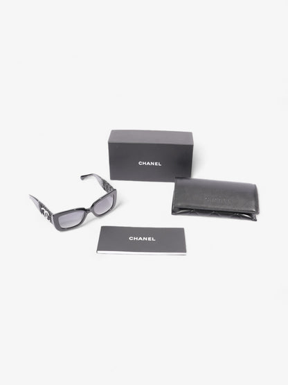 Chanel CC Sunglasses Black Acetate 140mm