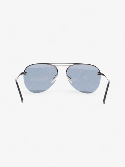 Louis Vuitton Aviator Sunglasses Black Monogram Acetate 140mm