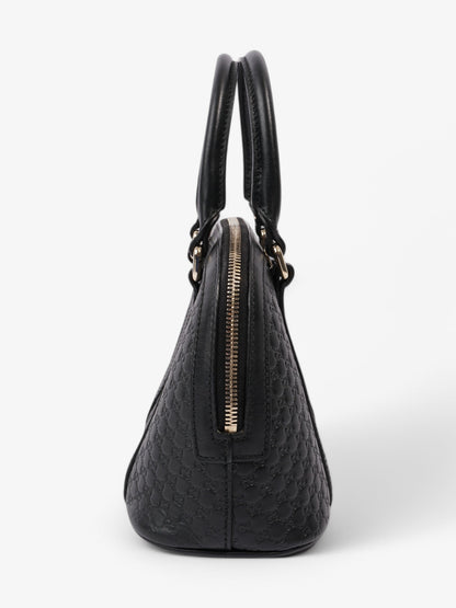 Gucci Microguccissima Dome Bag Black Embossed Leather Mini