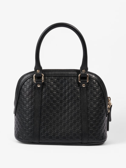 Gucci Microguccissima Dome Bag Black Embossed Leather Mini