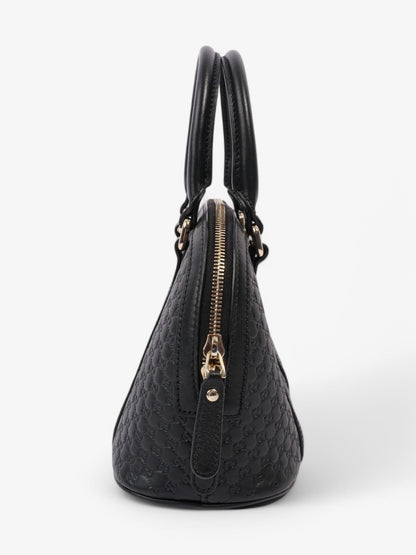 Gucci Microguccissima Dome Bag Black Embossed Leather Mini
