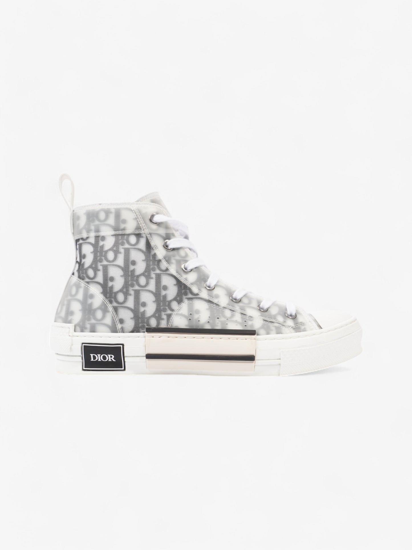 Christian Dior B23 High-tops White  / Grey Oblique Mesh EU 40 UK 6
