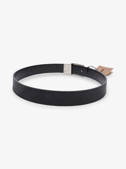Burberry Reversible Plaque Belt Black Coated Canvas 85cm 34"