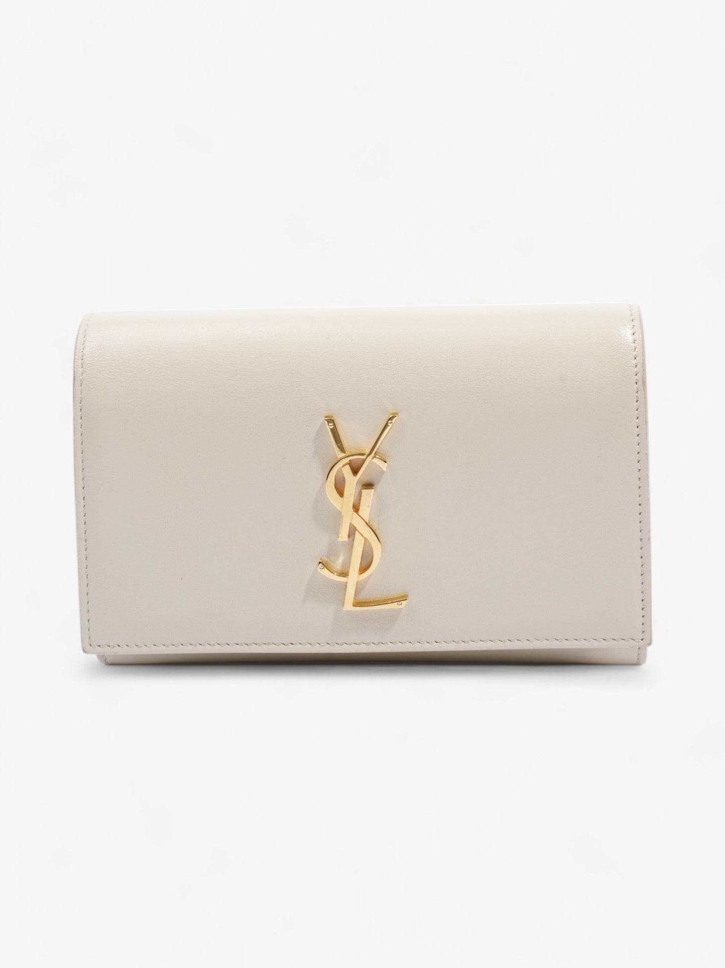 Saint Laurent Kate Belt Bag Cream Calfskin Leather