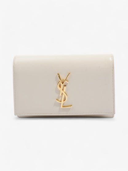 Saint Laurent Kate Belt Bag Cream Calfskin Leather