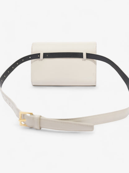 Saint Laurent Kate Belt Bag Cream Calfskin Leather