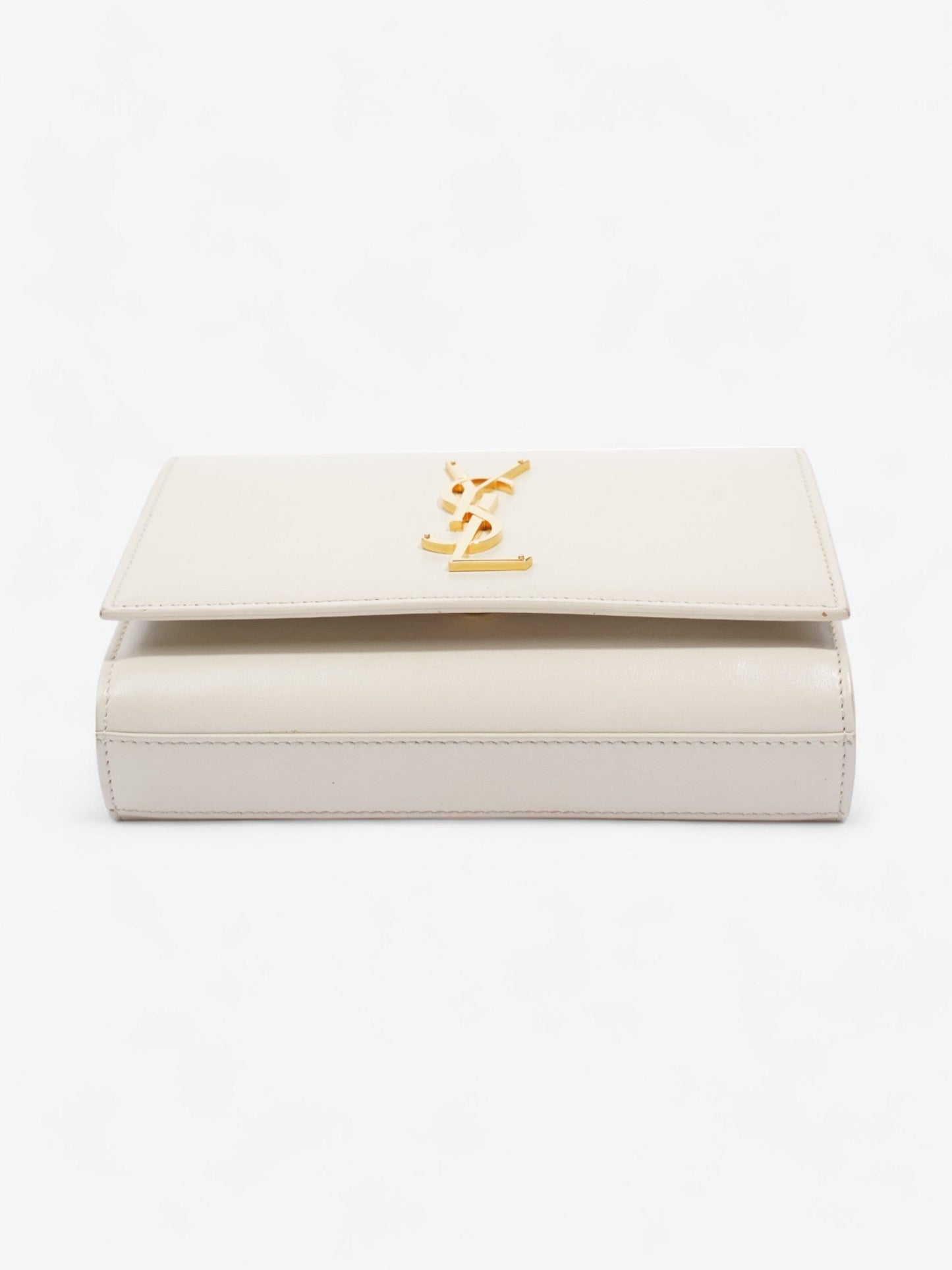 Saint Laurent Kate Belt Bag Cream Calfskin Leather