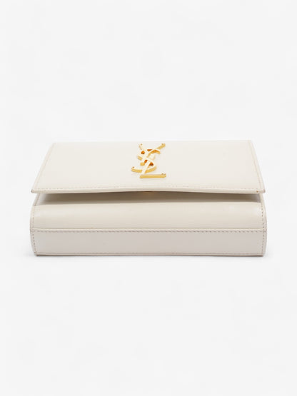 Saint Laurent Kate Belt Bag Cream Calfskin Leather