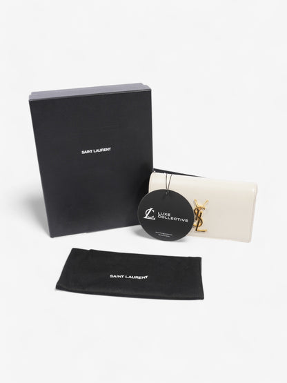 Saint Laurent Kate Belt Bag Cream Calfskin Leather