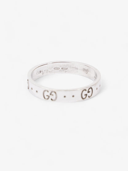 Gucci Icon Thin Ring White Gold White Gold 19 (Circumference - 59mm)